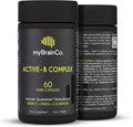 myBrainCo. Active-B Complex – High Strength Activated B Vitamin Supplement with B2 B6 B12 &amp Methyl Folate – Supports Energy Brain Function &amp Nervous System – 60 Vege-Capsules