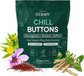 Organics Ocean Chill Buttons – Natural Ashwagandha Gummy Supplement with Organic KSM-66 Saffron &amp Rhodiola Rosea – Supports Relaxation Mood Focus &amp Energy - 1-Pack 60 Count