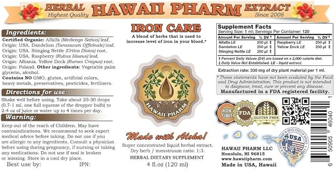Iron Care Liquid Extract 4x4 Oz