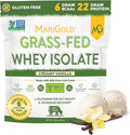 MariGold Grass-fed Whey Protein Isolate Powder - Creamy Vanilla Flavor - 1 Lb Bag | 100% Pure Cold-Processed Micro-Filtered Undenatured Non-GMO rBGH Free Soy Free Gluten Free Lactose Free