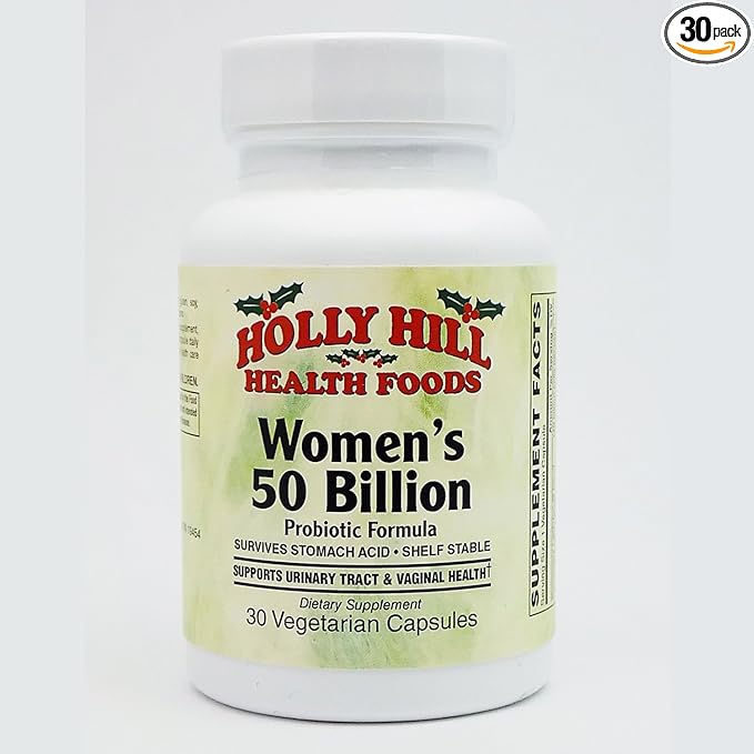 Holly Hill Health Foods Women's 50 Billion Probiotic 30 Vegetarian Capsules