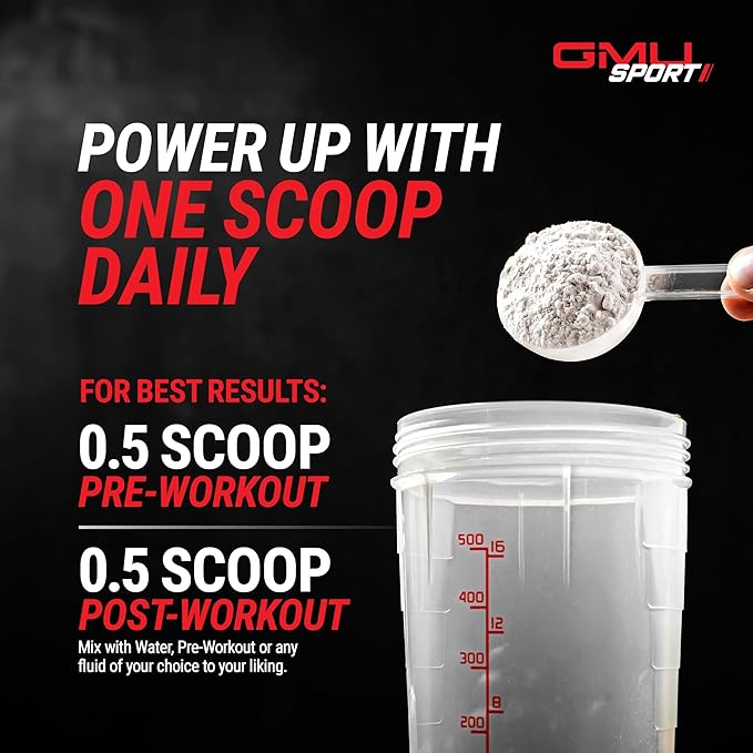 GMU SPORT Creatine 2.0 –Flavored Creatine + HMB Powder | 45 Servings |5g Creatine Monohydrate + 3g HMB + Piperine |Strength Recovery &amp Muscle Builder | Strawberry Lemonade Drink Mix for Men &amp