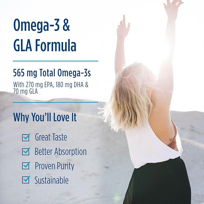 Nordic Naturals ProEFA 3-6-9 Lemon Flavor - 180 Soft Gels - 565 mg Omega-3 - EPA &amp DHA with Added GLA - Healthy Skin Cognition &amp Positive Mood - Non-GMO - 90 Servings