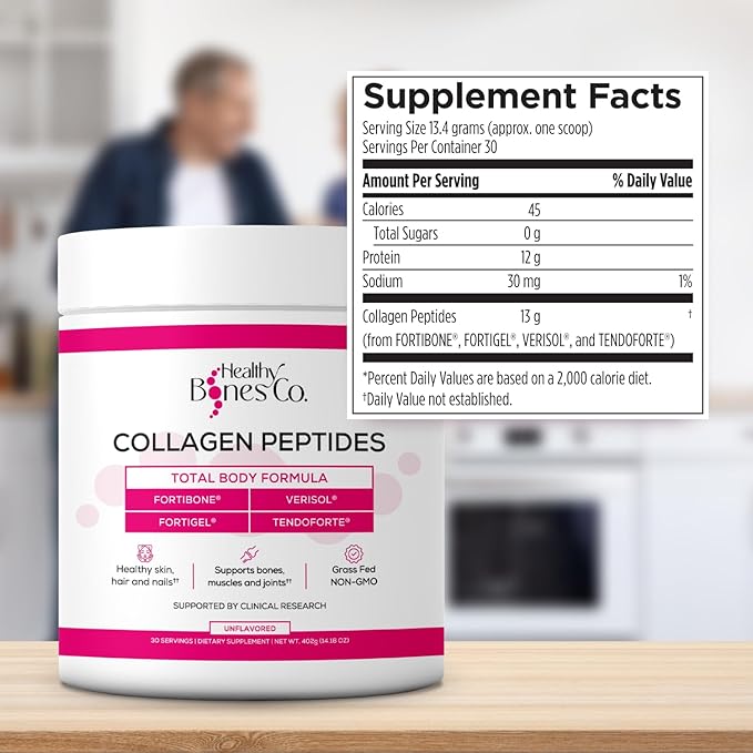 Annatrol Bone Support &amp FORTIBONE Collagen Peptides w/FORTIGEL VERISOL and TENDOFORTE – Complete Bone Joint Skin Hair &amp Nails Support
