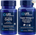 Life Extension Super Ubiquinol Coq10 100 Mg 60 Softgels | Super Omega-3 Epa/dha Fish Oil 120 Softgels | Heart &amp Brain Health Supplements Inflammation Management Anti-Aging Support.