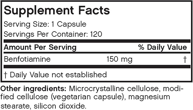 Futurebiotics Benfotiamine 150 mg 120 Vegetarian Capsules