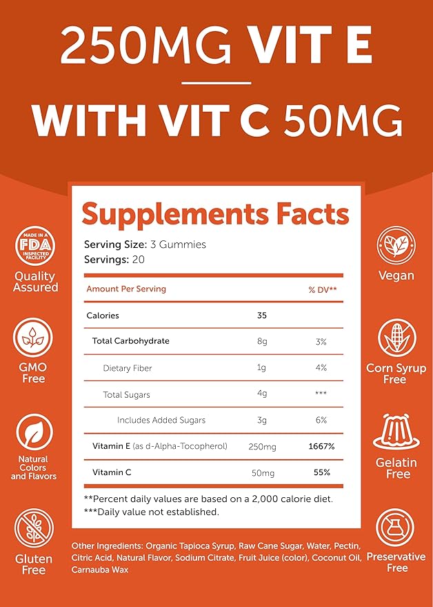Lunakai Vitamin E and Biotin Gummies Bundle - 3000 mcg Gummies for Adults Energy Support and Bone Health - Vitamins for Hair Skin and Youthful Appearance