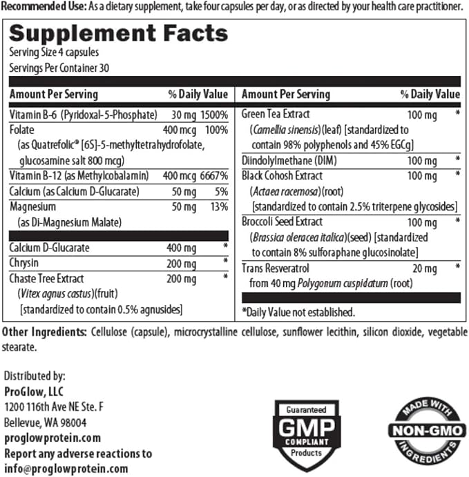 Multivitamin Supports Hormone Liver and Immune Health - ProGlow All Good (120 Capsules 30 Servings)