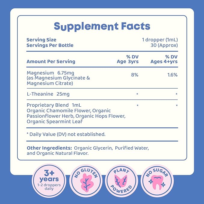 JoySpring Magnesium Citrate Liquid &amp Magnesium Glycinate and Genius Drops Smartberry Vanilla for Kids