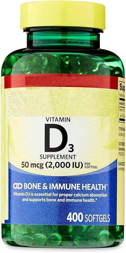 SEDLAV Vitamin D3 Supplement Softgels 50 Mcg (2000 IU) 400 Count + Sticker Designed for Routine Daily Intake in Long-Term Wellness Schedules