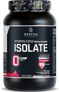 SASCHA FITNESS Hydrolyzed Whey Protein Isolate100% Grass-Fed (2 Pounds Strawberry)