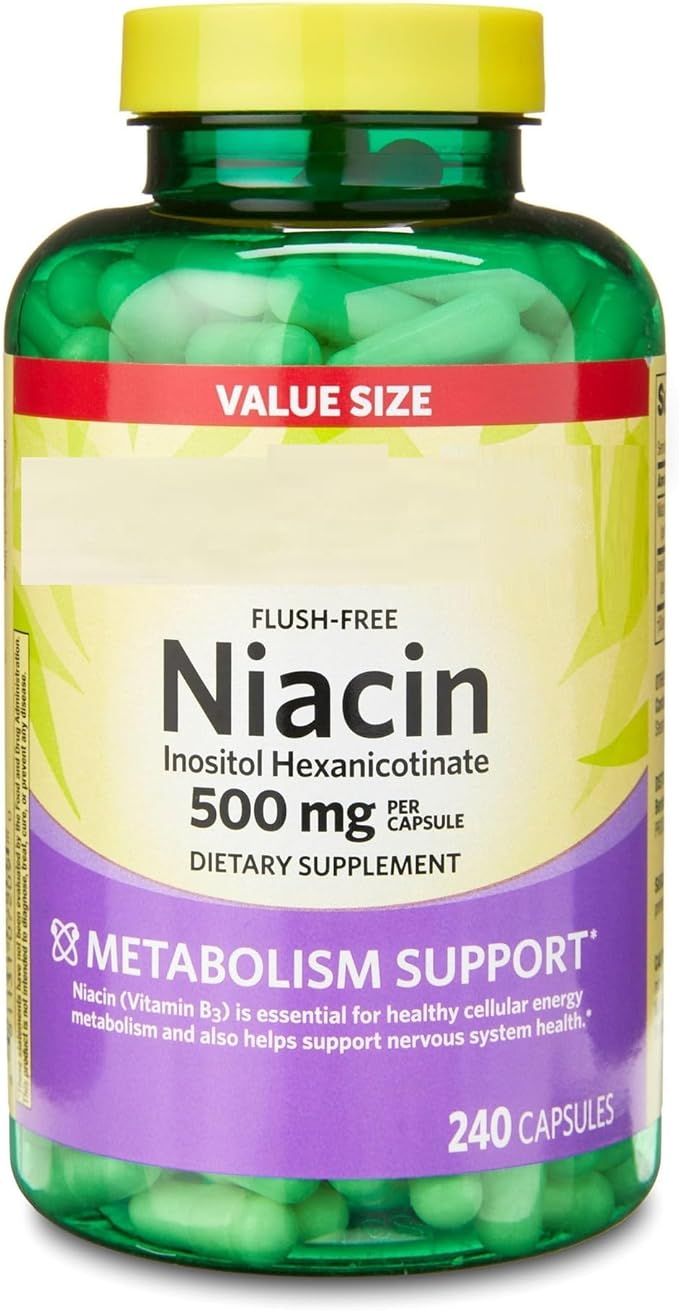 SEDLAV Niacin Metabolism Support Dietary Supplement Capsules 500 mg 240 Count Sticker
