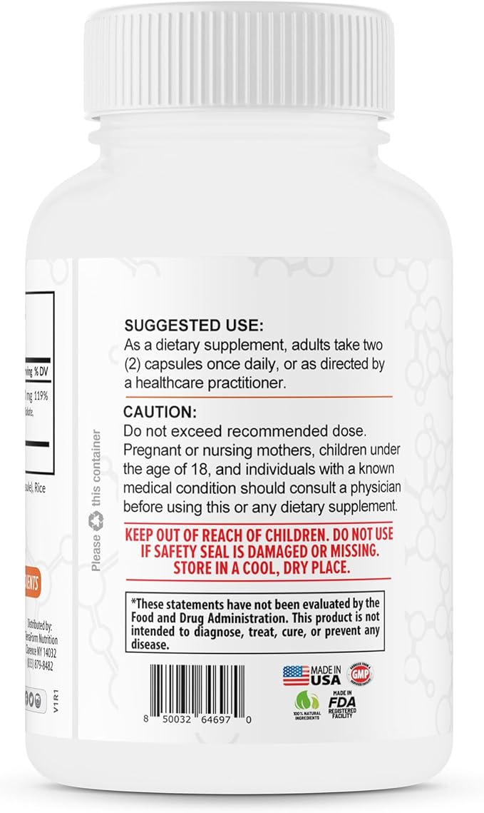 Terraform Nutrition Complete Magnesium Complex - 4 Forms of Magnesium (Glycinate Malate Oxide &amp Citrate) Plus Aquamin for Support of Muscles Sleep Energy &amp Relaxation - 60 Capsules