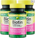 Unique Bundle Store Biotin 1000 mcg – 150 Softgels Biotin Supplement Gluten Free Daily Supports Healthy Hair Skin and Nails Vitamins for Women (Pack of 3)