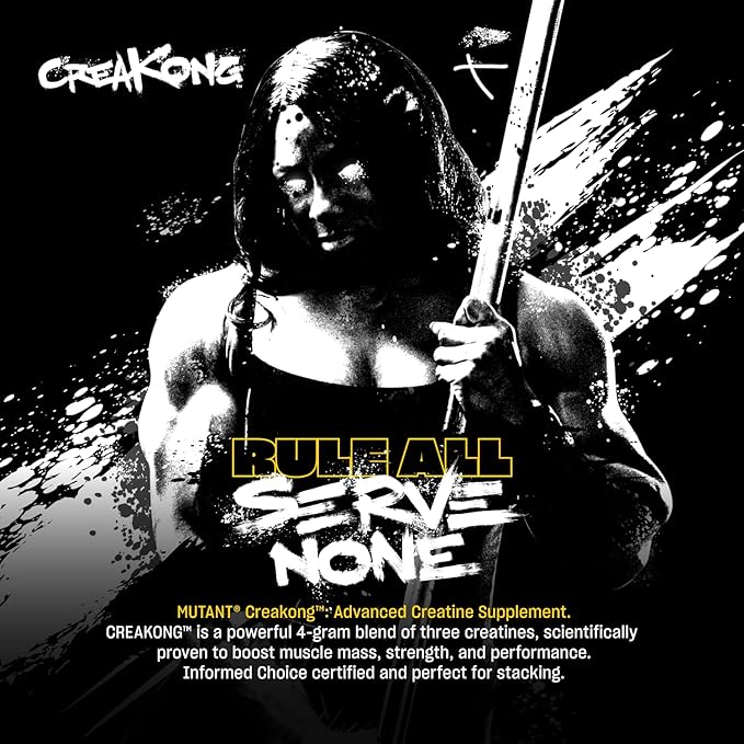 Mutant CREAKONG – Advanced Creatine Supplement with Triple Creatine Blend for Muscle Strength Size &amp Performance – Unflavoured Banned Substance Tested– 2.2 lbs
