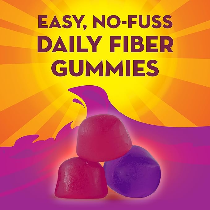 Metamucil Kids Fiber Gummies No Sugar Added 5g Prebiotic Plant-Based Fiber Supplement Blend Mixed Berry Flavored 120ct Gummies