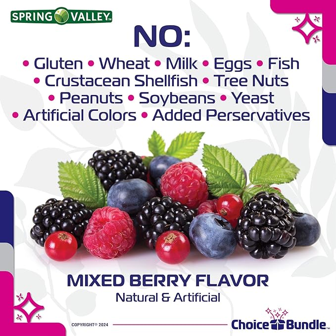 Spring Valley Vitamin B12 Fast Dissolve Tablets Extra Strength Metabolism Support 5000 mcg 45 Ct 2 pk (90 Total) + Vitamin Vitality &amp Pill Buddy (4 Items)!