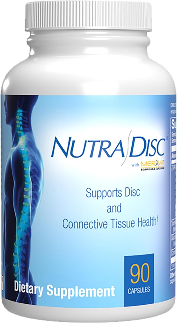 Nutra Disc &amp Joint Support Supplement - Clinically Formulated Restorative Cartilage Ligament and Tendon Supplement with Patented Meriva Curcumin &amp Glucosamine and Chondroitin for Adults - 45 S