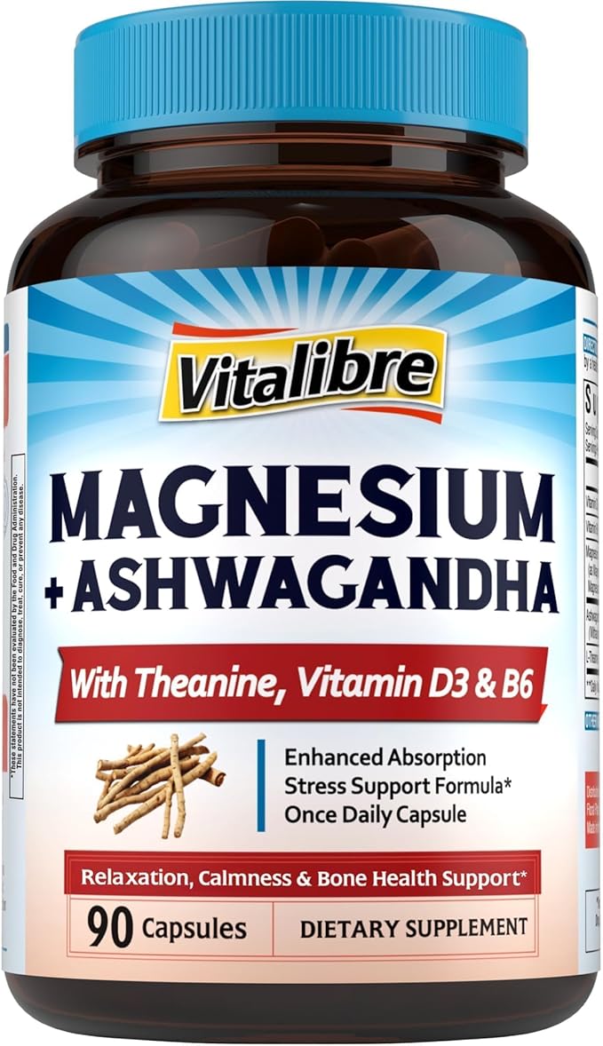 Magnesium Complex 90 Vegan Capsules and Maca Root 1500mg 90 Capsules Bundle Non-GMO