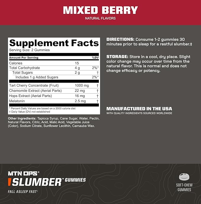 MTN OPS Slumber Gummies + Slumber Sleepy Chai Bundle