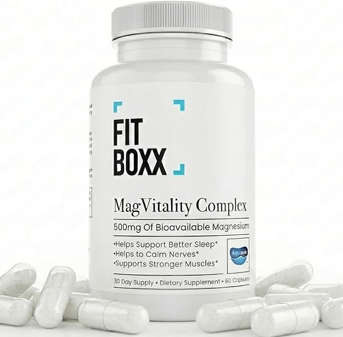 MagVitality Complex | 500mg Magnesium Blend | 5 Bioavailable Forms | Sleep Muscle &amp Stress Support | 60 Capsules