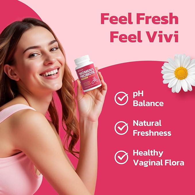 Vaginal Probiotics – pH Balance Feminine Odor Control &amp Yeast Support Probiotics for Women with Prebiotics &amp Lactobacillus Blend 60 Capsules