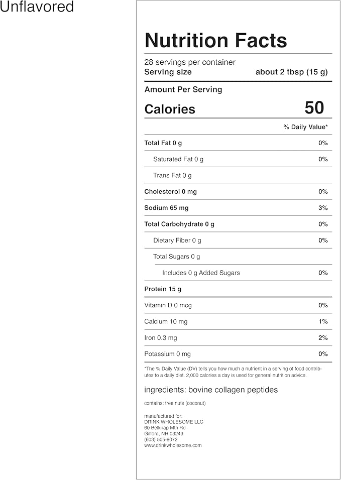 drink wholesome Chocolate Unflavored and Vanilla Collagen Protein Powder Bundle