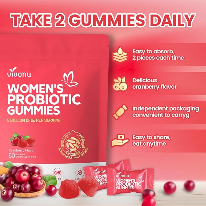 VivoNu Viginal Probiotics for Women Women Probiotic Gummies