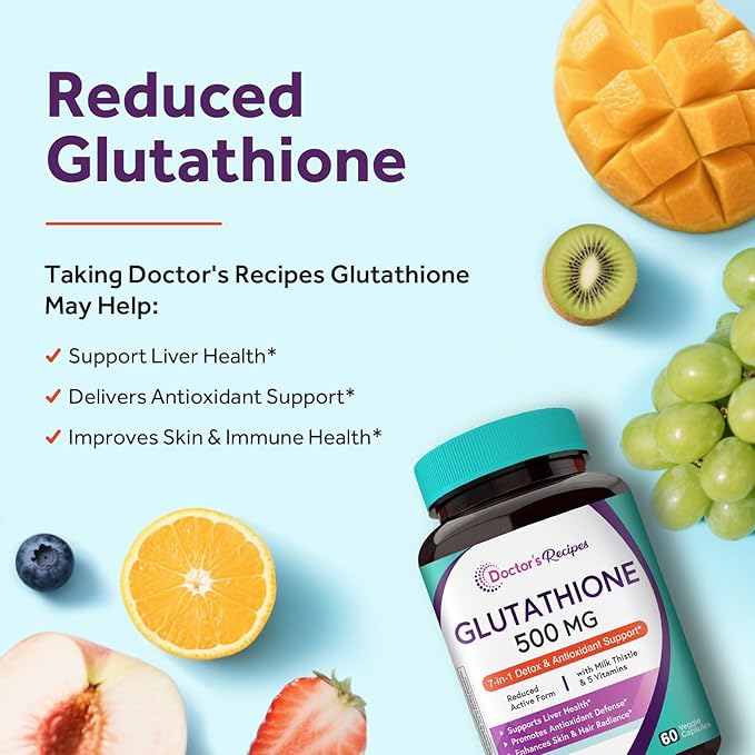 Doctor's Recipes Value Bundle (120 Capsules): Glutathione with Milk Thistle + 140B Women's Probiotic with Organic Prebiotics
