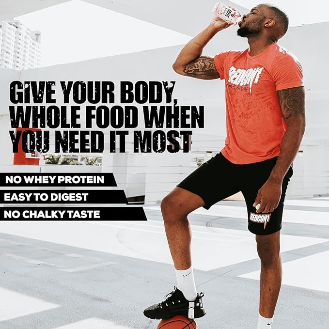 REDCON1 MRE Ready to Drink Protein Shakes Vanilla Milkshake - Protein Drinks with Whole Food Sources - Sugar Free RTD Shake Formulated to Fuel Athletes at Any Time (12 Pack)