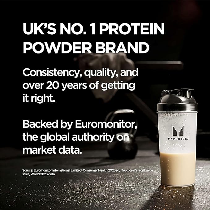Myprotein Impact Whey Protein Powder 5.5 Lbs (75 Servings) Unflavored 22g Protein &amp 5g BCAA Per Serving Protein Shake for Superior Performance Muscle Strength &amp Recovery Gluten Free