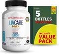 Livcare Max Liver Support Supplement Extra Strength 60 Veggie Capsules 30 Day Supply with Milk Thistle Beetroot Artichoke (5)