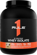 Rule 1 R1 Protein Whey Isolate - with 25g Protein &amp 6g BCAA Exclusively from Isolated &amp Hydrolyzed Sources for Workout Recovery (5 Pounds* Café Mocha)