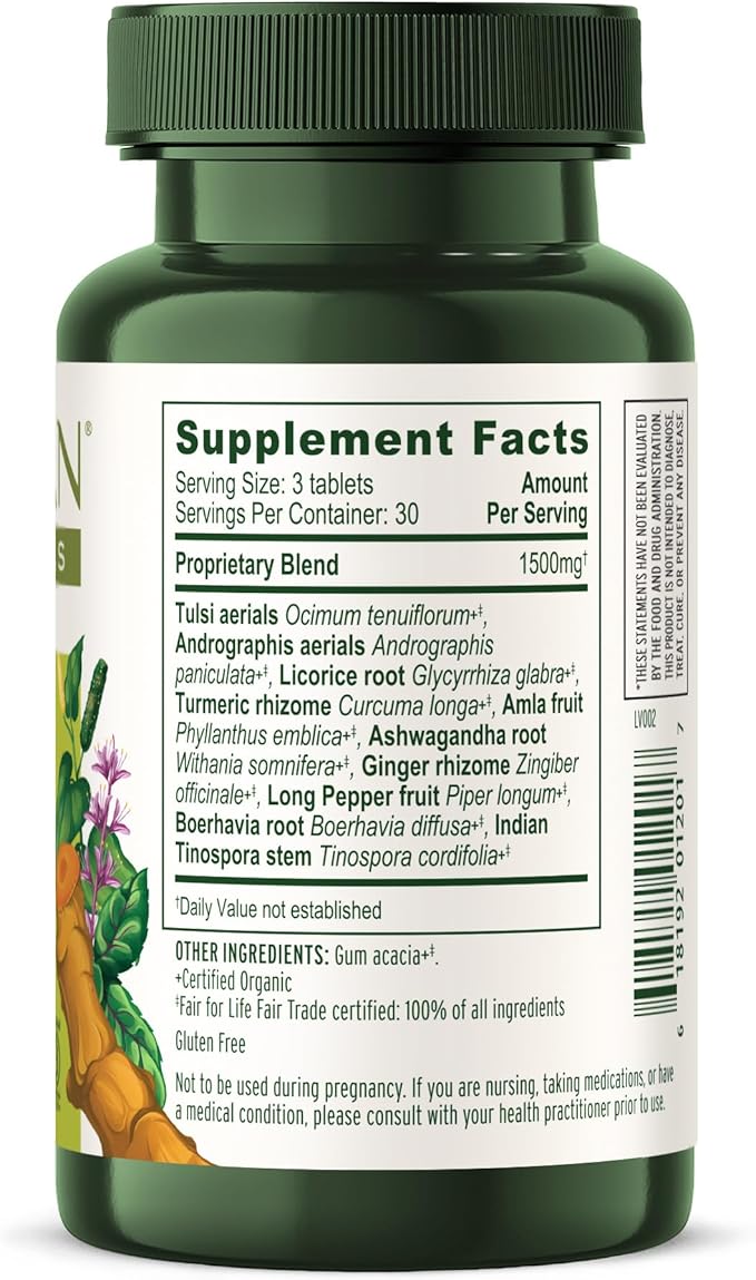 Banyan Botanicals Organic Immune Strong – Systemic Defense &amp Cellular Fortification – with Turmeric Tulsi &amp Ashwagandha for Year-Round Immune Support – 90 Tablets – USDA Organic