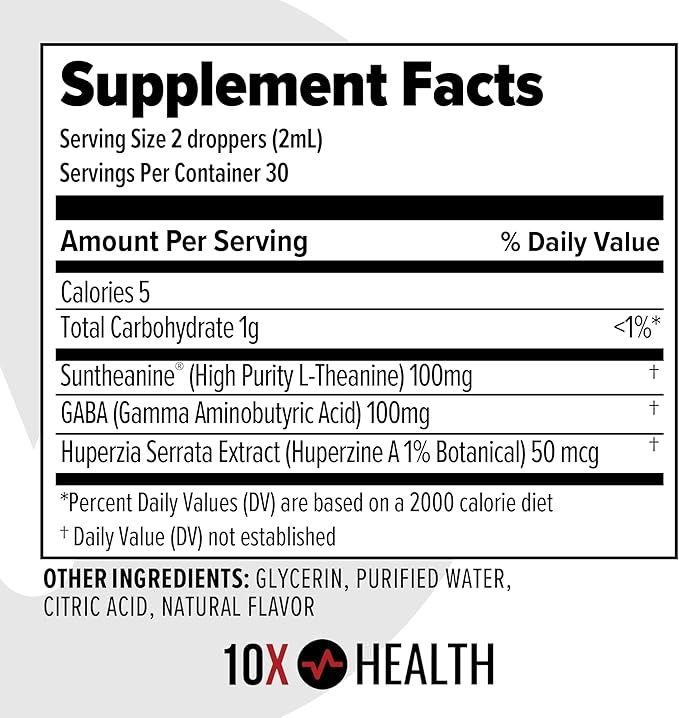 10X Health Optimize Daily Methylated Multivitamin &amp Calm Bundle - Multinutrient Capsules L Theanine &amp GABA Liquid