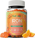 Iron Gummies with Vitamin C B6 B12 and Folate - Gentle Ferrous Bisglycinate for Daily Nutrition - Orange Flavor - 60 Gummies