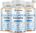 Multi Collagen Softgels for Women &amp Men 180 Capsules - Type IIIIIIVX Hydrolyzed Collagen w/Vitamin C &amp Hyaluronic Acid - Supports Skin Hair Nails Joints - Grass-Fed Non-GMO 3 Pack