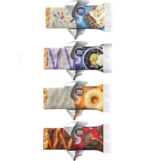 ONE Protein Bars Sampler Variety Pack Gluten Free with 20g Protein and 1g Sugar Pantry Staples 2.12 oz (8 Count)