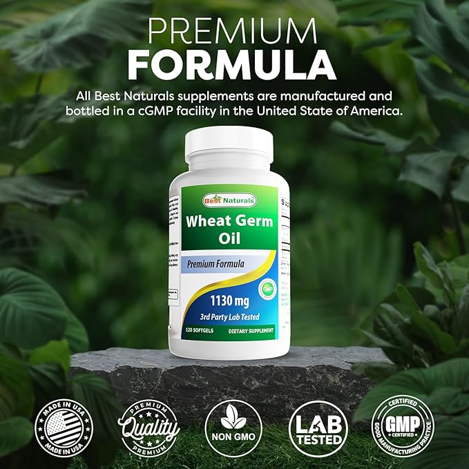 Best Naturals Wheat Germ Oil 1130 mg 120 Softgels (Pack of 2)