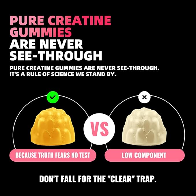 Creatine Monohydrate Gummies for Men &amp Women. Boost FocusStrength and Endurance Anti-Melting Formula Vegan Gluten-Free Non-GMO(Passion Fruit 135 ct)