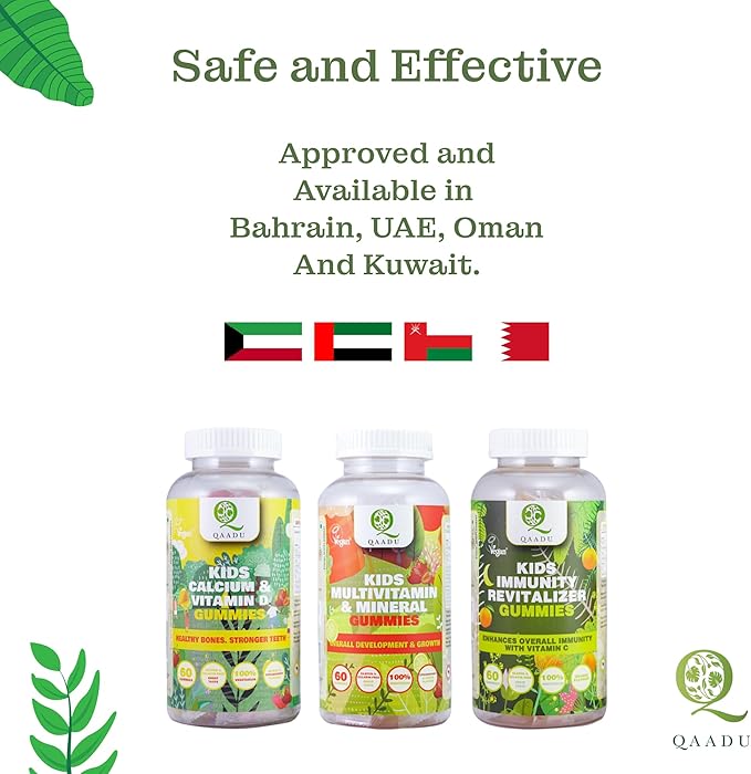 Kids Calcium &amp Vitamin D Gummies for Healthy Bones Stronger Teeth and Growth Vegan Delicious Mango &amp Strawberry Flavor 60 Chewable Gummies Certified Vegan by The Vegan Society of UK
