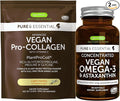 Vegan Vanilla Collagen Protein Powder &amp Vegan Omega-3 Bundle Complete Collagen Boosting Formula &amp Sustainable Algae Oil 1340mg by Igennus