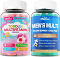 Mens Multivitamins + Organic Toddler Multivitamin Gummies Omega 3 CoQ10 Zinc Vitamin A C D3 K2 E B