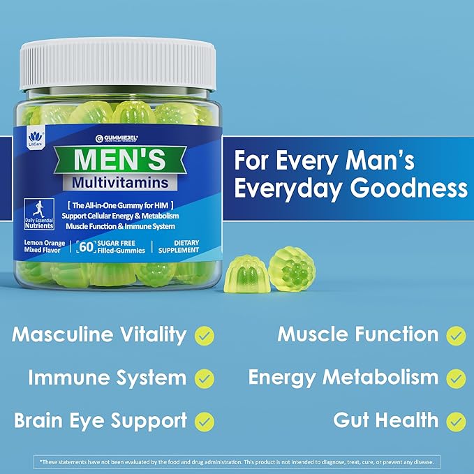 Zeolit Detox Gummies for Kids &amp Adults + Mens Multivitamins Gummies for Energy Immunity