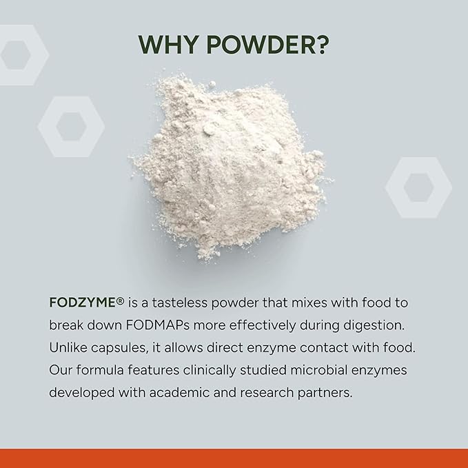 FODZYME® On-The-Go Digestive Enzymes for Gut Health Relief for Bloating Gas Constipation Diarrhea Abdominal Pain Low FODMAP 30 Dose