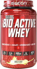 iSatori 100% Bio-Active Whey Protein Powder Muscle Growth &amp Recovery with Whey Isolate Hydrolysate Concentrate BCAAs &amp Colostrum Peptides 25g of Protein Per Serving - Vanilla Swirl (26 Se