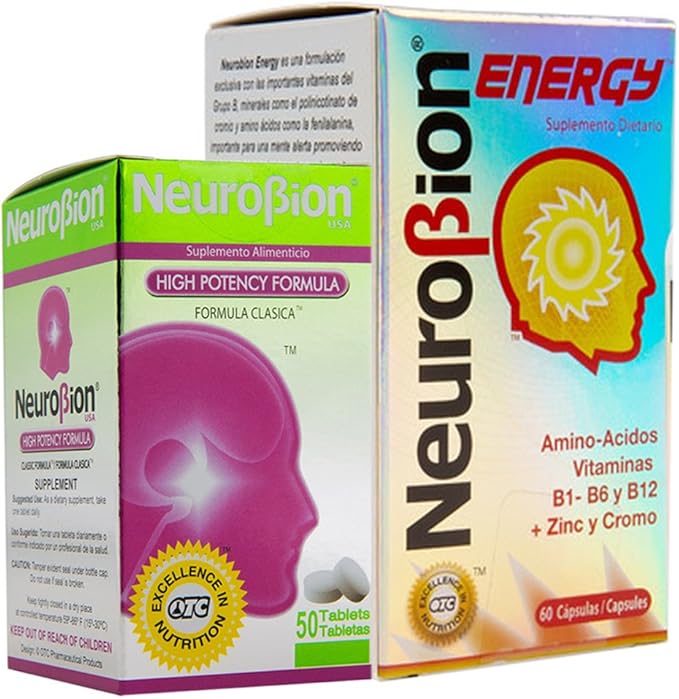 Neurobion energy + Neurobion high potency dietary supplement special blend of amino acids vitamins b1- b6- &amp b12 + zinc