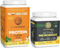 Sunwarrior Active Preworkout Hydration Blend &amp Vanilla Classic Plus Organic Protein Powder Set | Bundle &amp Save | Non-GMO Soy Dairy Filler &amp Gluten Free (30 Servings Each)