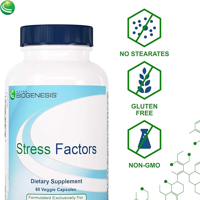 Nutra Biogenesis Sleep Factors - Sleep Aid Supplement for Adults with Melatonin Magnesium Valerian Root GABA &amp L-Theanine Sleeping &amp Rest Support - 60 Veggie Capsules