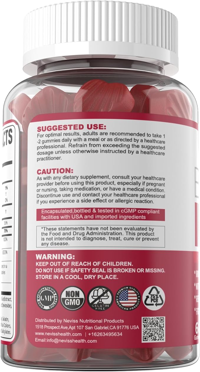 Beet Root Gummies with Iron Methyl B12 Folate Vitamin C - Increase Nitric Oxide &amp Iron Levels Energy Support Fight Fatigue Beetroot &amp Gentle Iron Supplement Sugar Free 120 Count